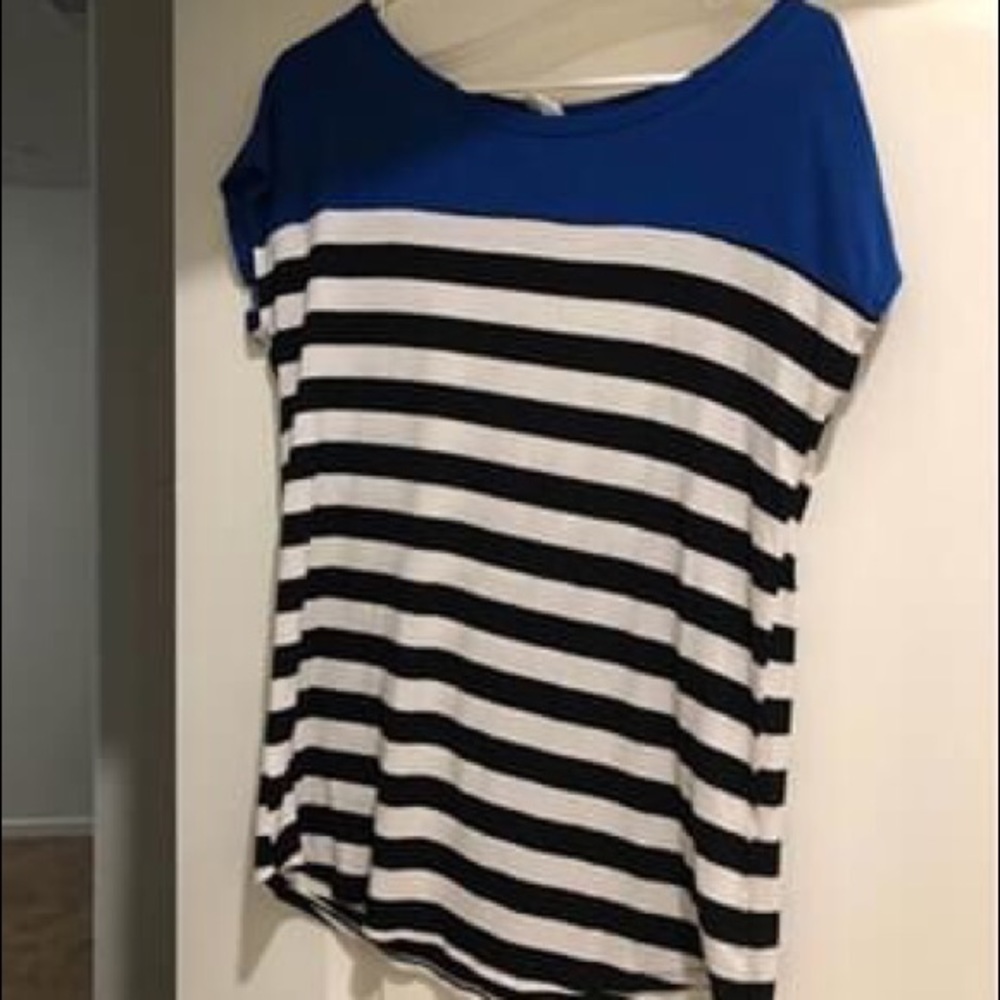 Pink blush striped maternity shirt